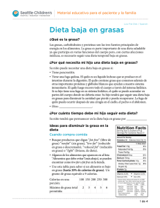 PE104S Low Fat Diet - Spanish