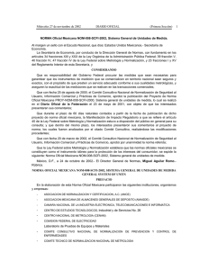 NOM-008-SCFI-2002 - Catálogo de Normas Oficiales Mexicanas