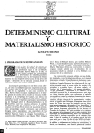 DETERMINISMO CULTURAL Y MATERLA^LISMO HISTÓRICO