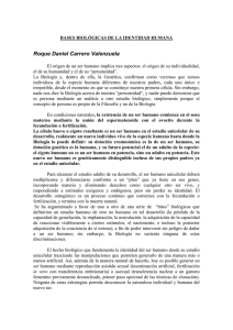 bases biológicas de la identidad humana.