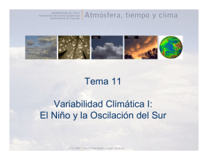 Tema 11 Variabilidad Climática I: El Niño y la Oscilación del Sur