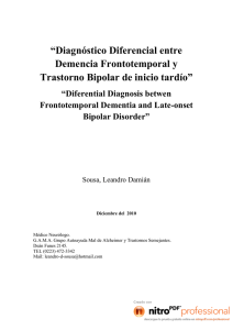 Diagnóstico Diferencial entre Demencia