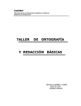 TALLER DE ORTOGRAFÍA Y REDACCIÓN BÁSICAS
