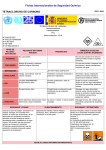 Nº CAS 56-23-5. International Chemical Safety Cards (WHO/IPCS/ILO)