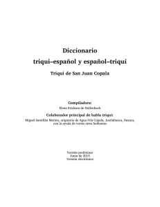 Diccionario triqui–español y español–triqui