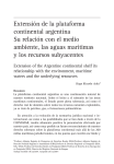 Extensión de la plataforma continental argentina Su relación con el