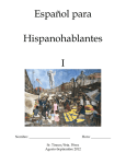 Español para Hispanohablantes I