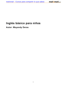 Inglés básico para niños Autor: Mayandy Deras