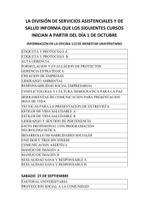 la división de servicios asistenciales y de salud informa que los