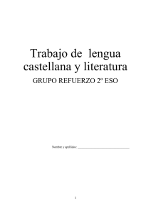 Trabajo de lengua castellana y literatura