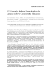 IV Premio Jaime Fernández de Araoz sobre Corporate Finance