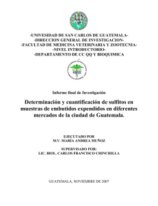 Determinación y cuantificación de sulfitos en - DIGI