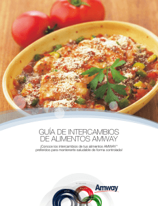 GUÍA DE INTERCAMBIOS DE ALIMENTOS AMWAY