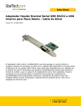 Adaptador Header Bracket Serial DB9 RS232 a USB