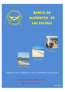 Dossier 2016 - Banco de Alimentos de Las Palmas
