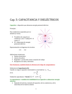 Cap. 5: CAPACITANCIA Y DIELÉCTRICOS