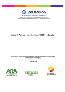 Mapeo de Actores y experiencias en REDD+ en Ecuador