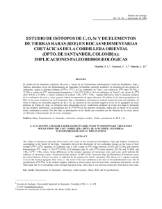 ESTUDIO DE ISÓTOPOS DE C, O, Sr Y DE ELEMENTOS DE