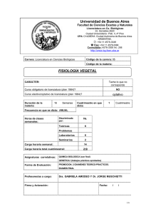 ProgramaFISIOLOGIA VEGETAL - Universidad de Buenos Aires