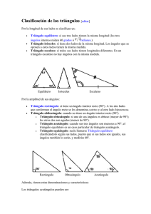 Clasificación de los triángulos