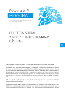 Política Social y necesidades humanas básicas.