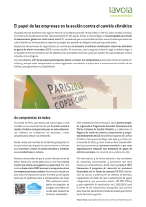 El papel de las empresas en la acción contra el cambio