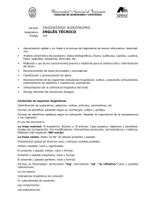 Inglés Técnico - FAZ-UNT