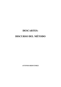 DESCARTES: DISCURSO DEL MÉTODO