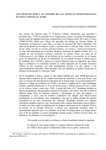 LOS FRANCISCANOS Y EL ESTUDIO DE LAS LENGUAS