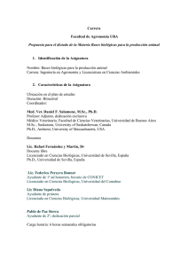 Programa de la Materia - Universidad de Buenos Aires