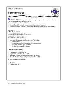 Calibración de Termómetros