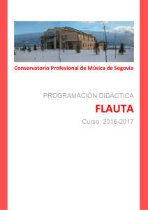 flauta travesera - Conservatorio Profesional de Música de Segovia