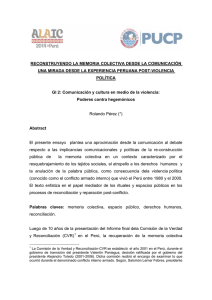 Reconstruyendo la memoria colectiva desde la