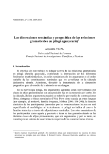 Las dimensiones semántica y pragmática de las relaciones
