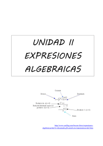 unidad ii expresiones algebraicas