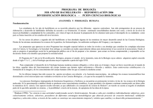 Programa 6to. año Biología