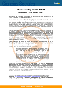 Globalización y Estado-Nación.