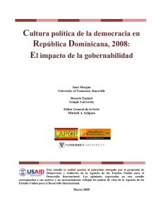 Cultura política de la democracia en República Dominicana, 2008