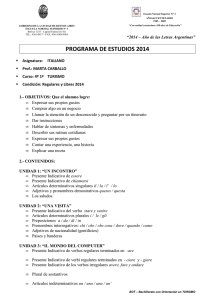 Italiano_4°_TUR - Escuela Normal Superior 3