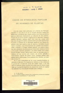 CASOS DE ETIMOLOGÍA POPULAR EN NOMBRES DE PLANTAS