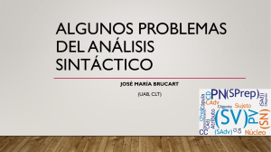 algunos problemas del análisis sintáctico