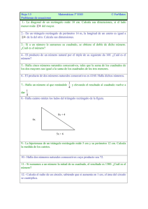 Hoja 3.5 Matemáticas 3º ESO © FerMates Problemas de ecuaciones