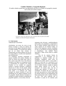 Cambio Clim&aacute;tico y Geograf&iacute;a Regional