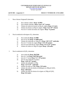 1. Para el átomo Oxígeno(O) determine