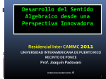 Sentido Algebraico - Inter Ponce - Universidad Interamericana de