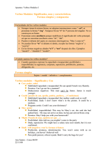 Verbos Modales - Ana Su&aacute;rez Correal