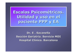 Las escalas psicométricas. Utilidad y uso en los PPP y EA