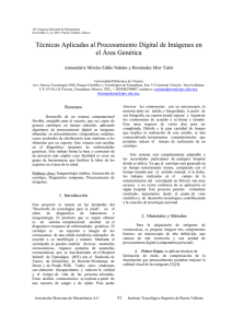 T&eacute;cnicas Aplicadas al Procesamiento Digital de Im&aacute;genes en el