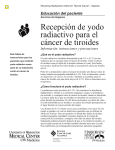 Recepción de yodo radiactivo para el cáncer de tiroides