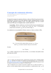 Concepto de resistencia eléctrica
